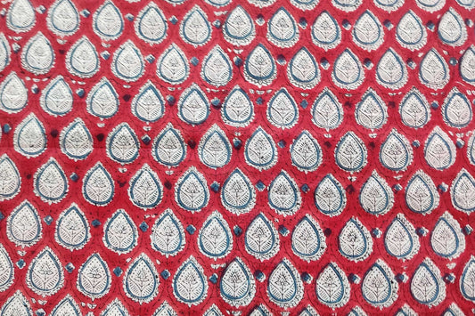 BLOCK PRINTED COTTON FABRIC-PCF276(1.5 MTR)