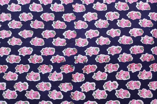 BLOCK PRINTED COTTON FABRIC-PCF195(2 MTR)