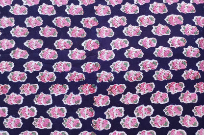 BLOCK PRINTED COTTON FABRIC-PCF195(2 MTR)