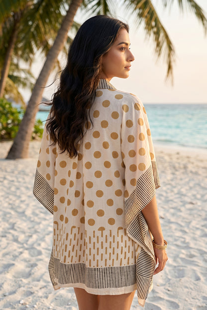 BAGRU MULMUL KAFTAN TOP - NVK592