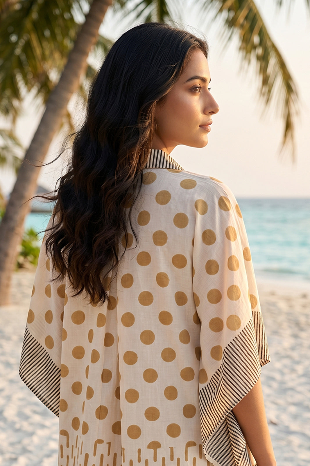 BAGRU MULMUL KAFTAN TOP - NVK592