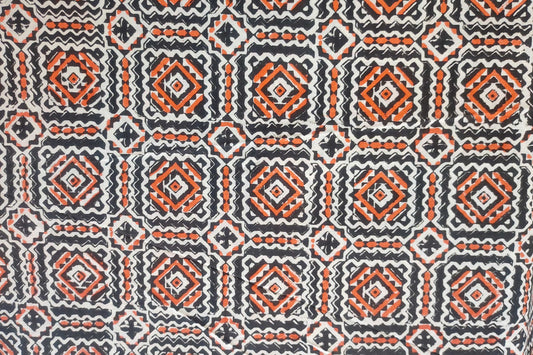 BLOCK PRINTED COTTON FABRIC-PCF353(0.5 MTR)
