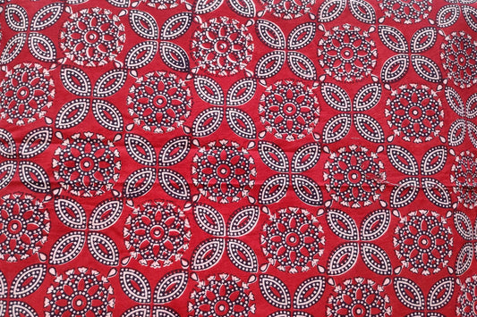 BLOCK PRINTED COTTON FABRIC-PCF241(1 MTR)