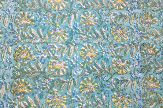 BLOCK PRINTED COTTON FABRIC-PCF223(0.5 MTR)