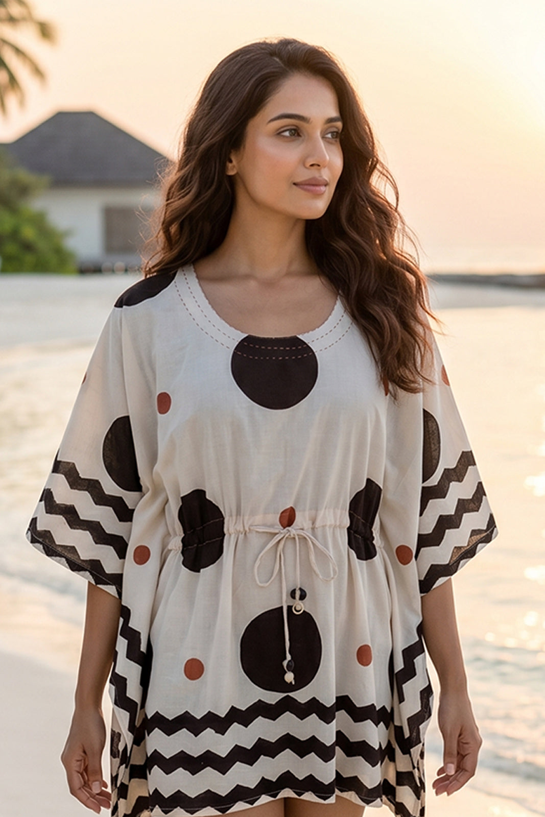 BAGRU MULMUL KAFTAN TOP - NVK593