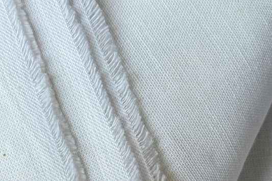 WHITE COTTON FLEX FABRIC -HF6440