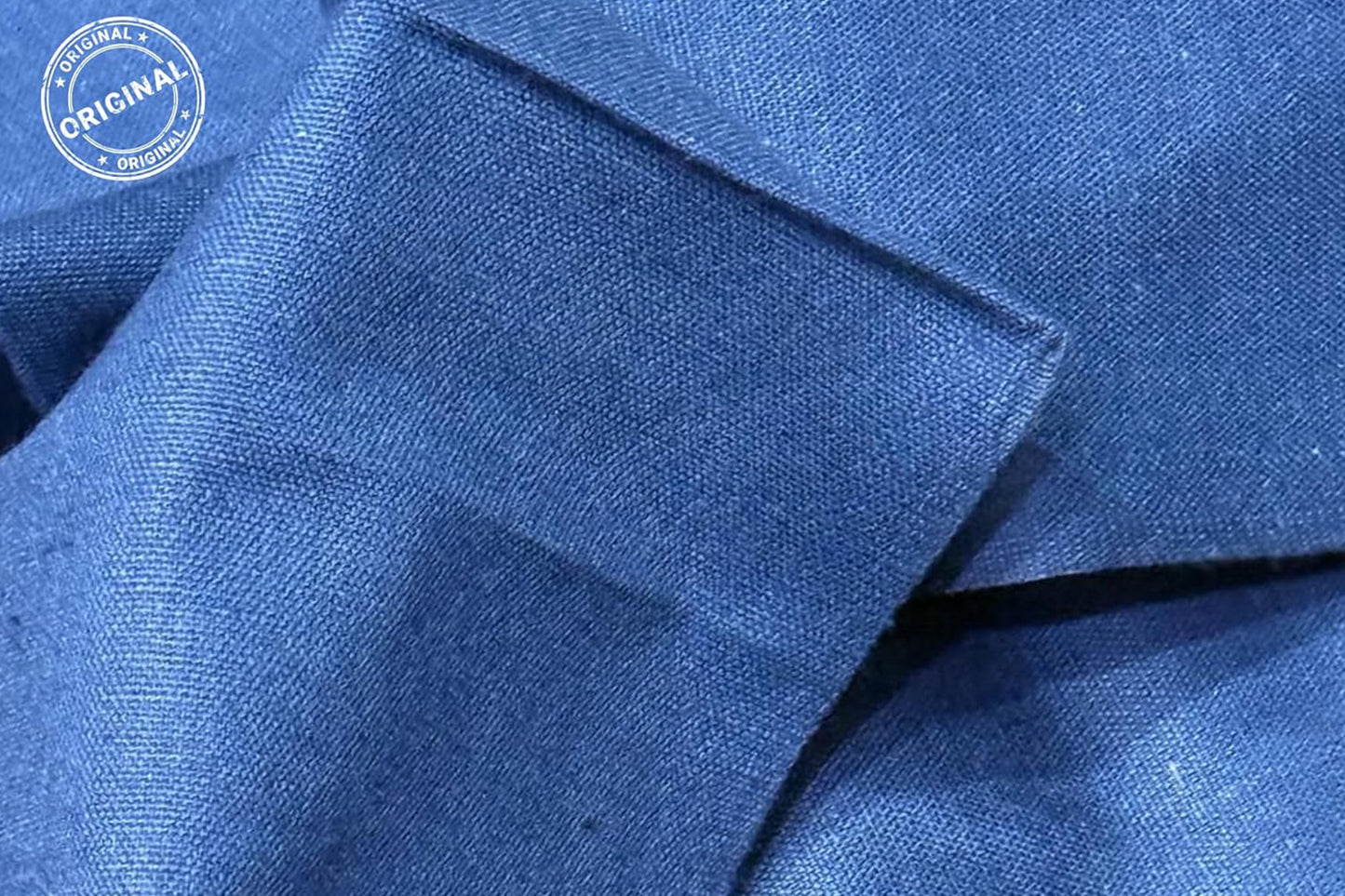 BLUE COTTON FLEX FABRIC -HF6442