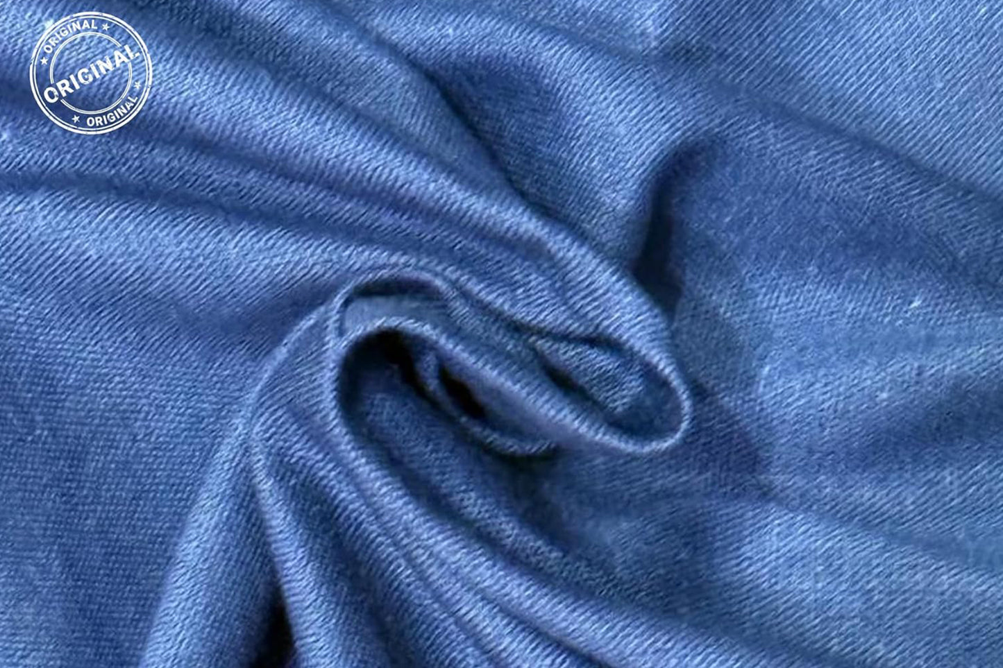 BLUE COTTON FLEX FABRIC -HF6442