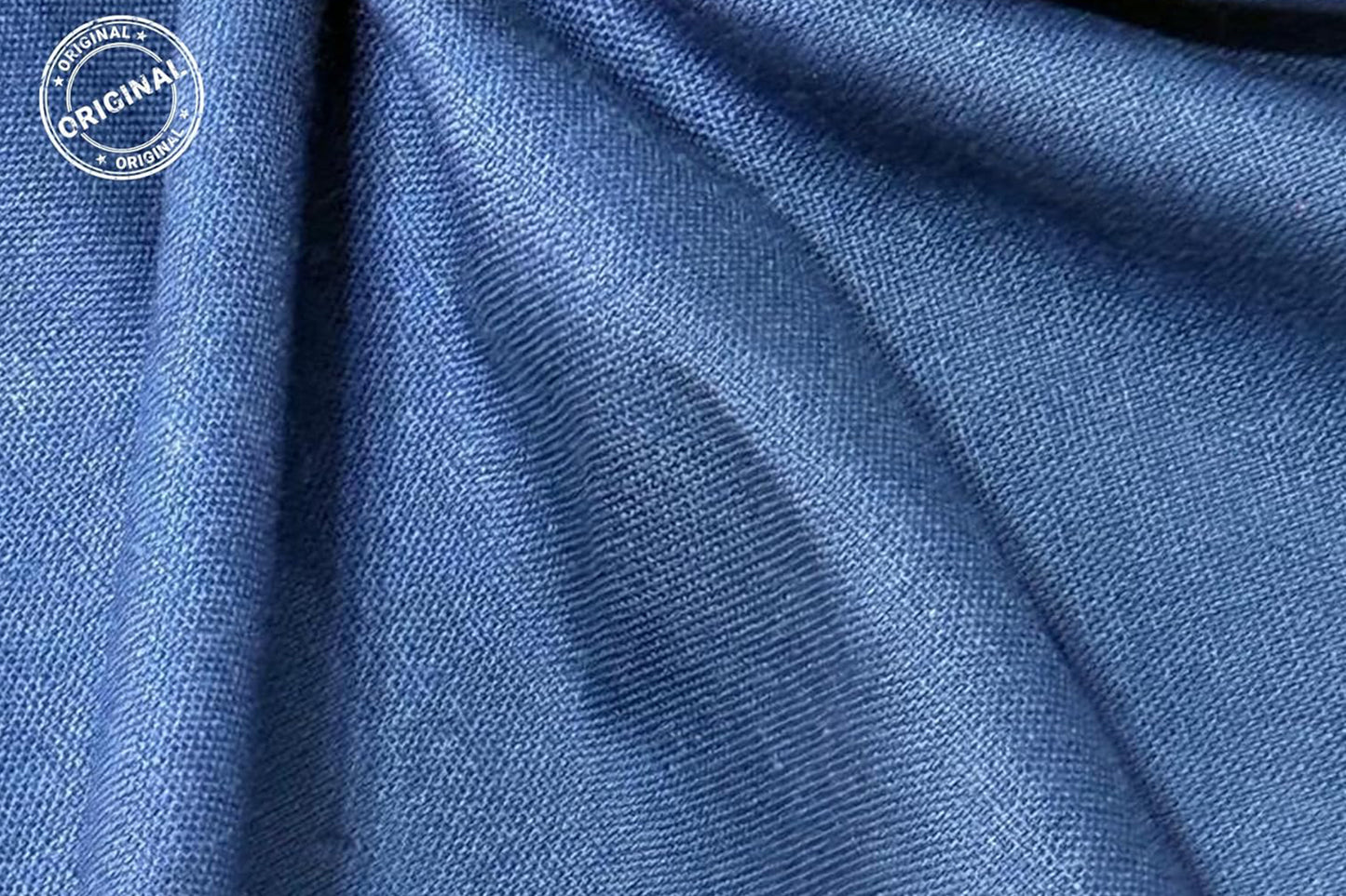 BLUE COTTON FLEX FABRIC -HF6442