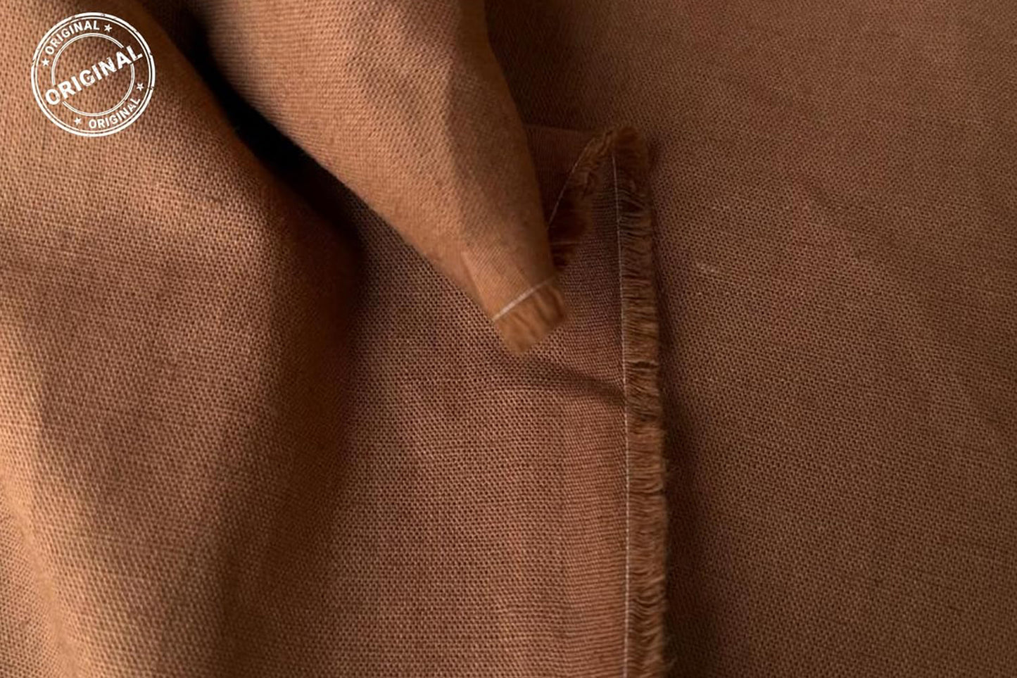 BROWN COTTON FLEX FABRIC -HF6443