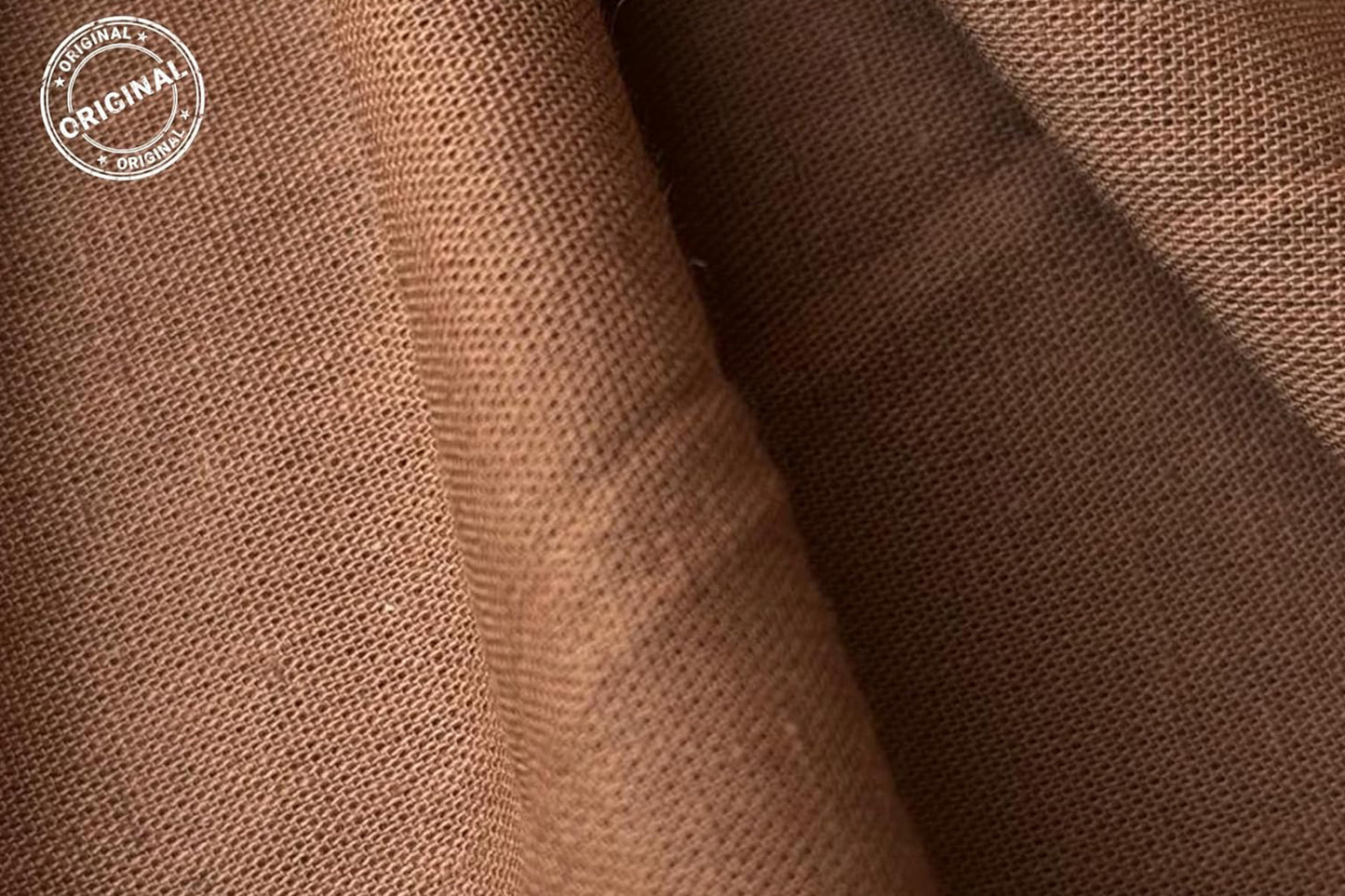 BROWN COTTON FLEX FABRIC -HF6443
