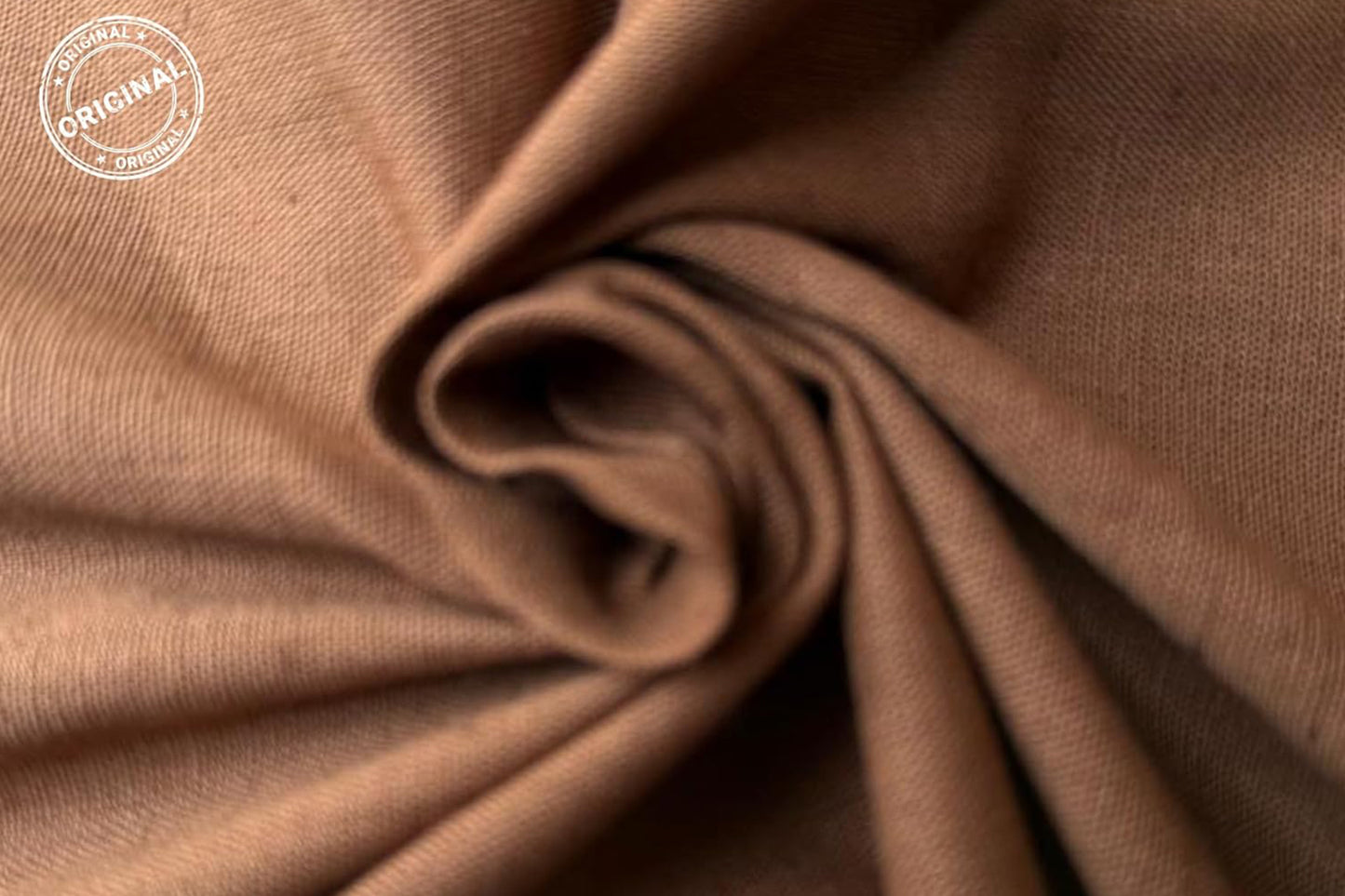 BROWN COTTON FLEX FABRIC -HF6443