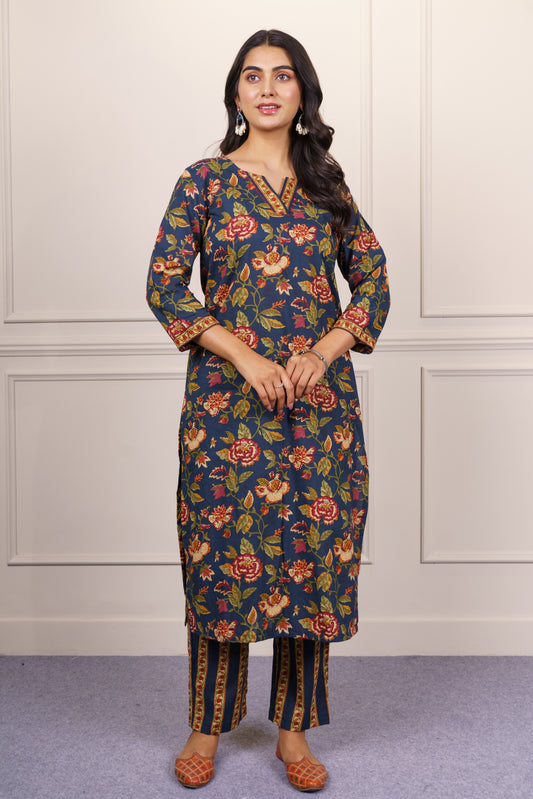 Navy Blue Kurta Set-KS788