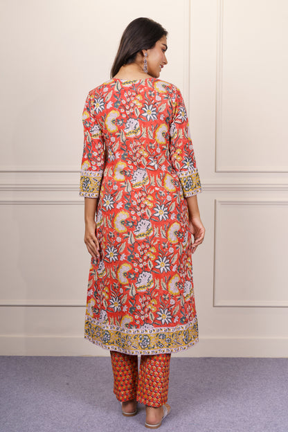Orange Traditional kurta-KS780