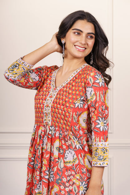Orange Traditional kurta-KS780