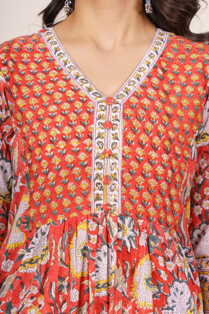 Orange Traditional kurta Set-KS802