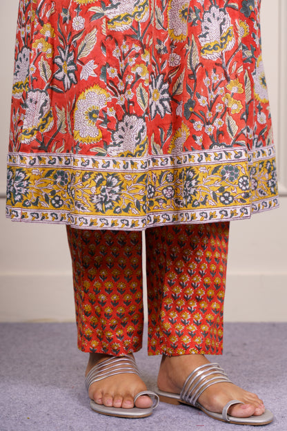Orange Traditional kurta Set-KS802