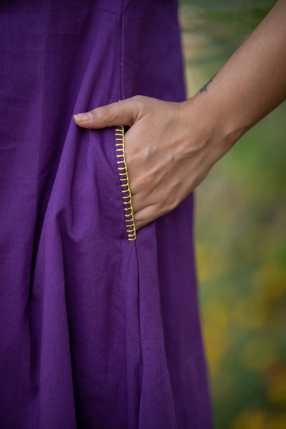 Purple Sleeveless Dress -NFD64