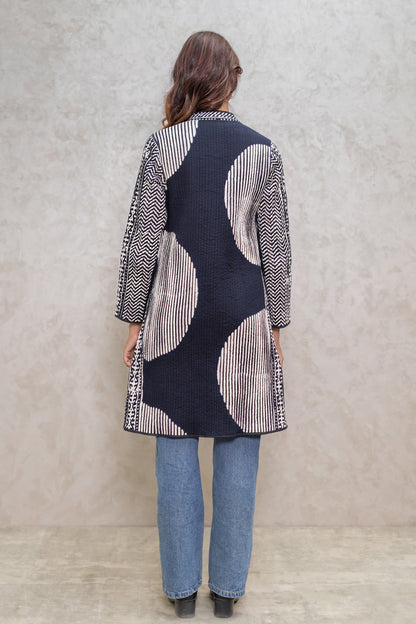 Black Reversible Quilted Jacket-NVQJ605