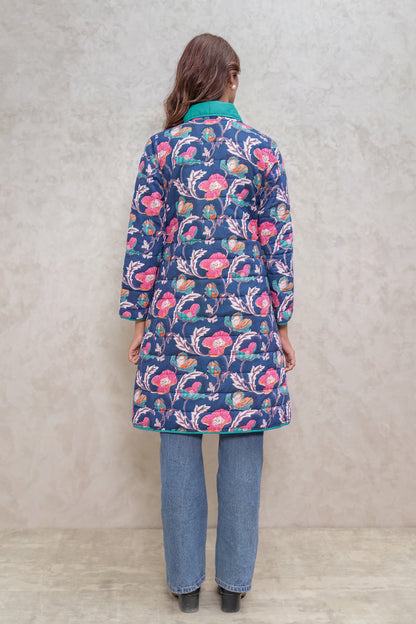 Blue Fiber Quilted Jacket-NVQJ606