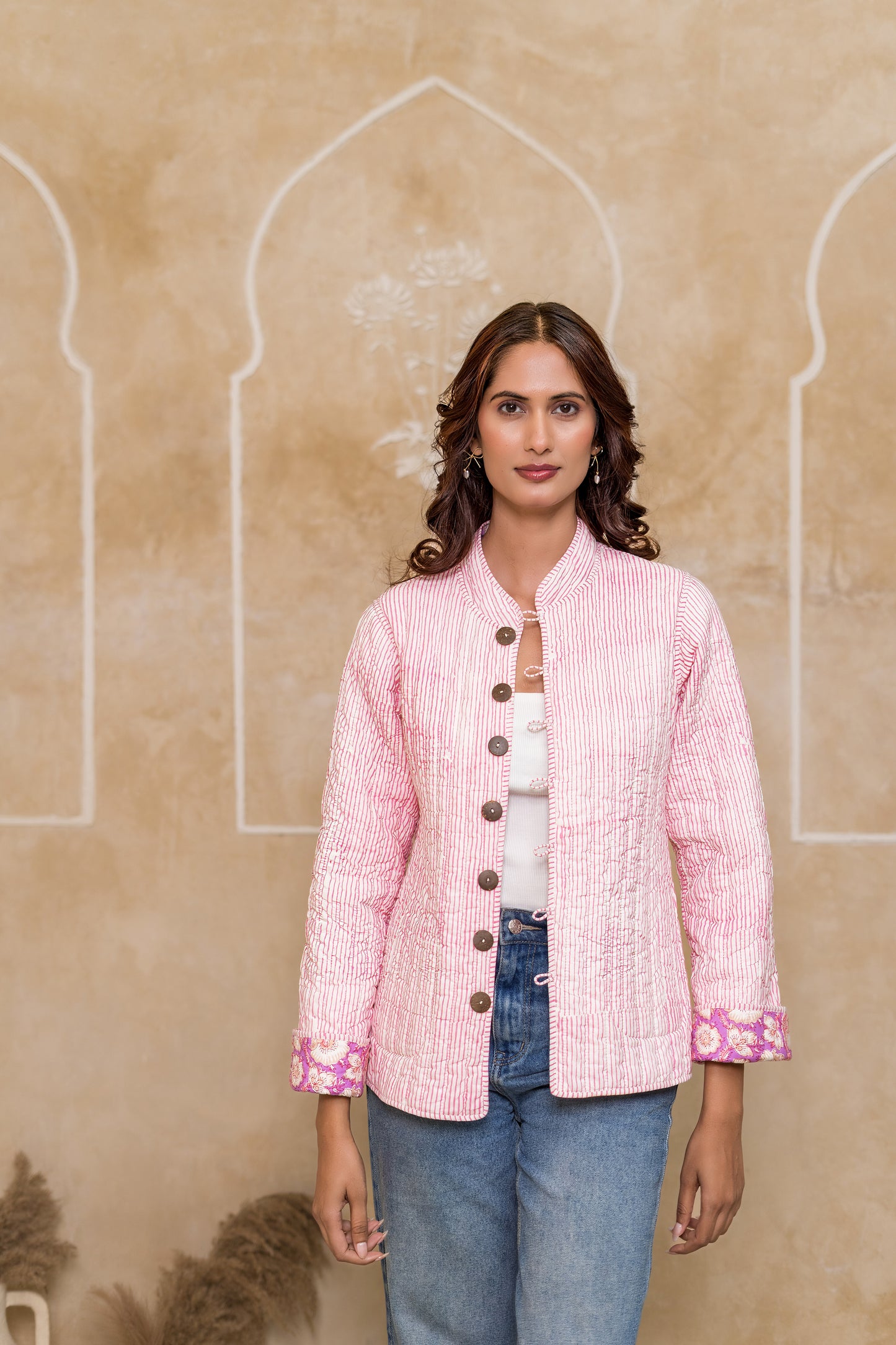 Violet Reversible Quilted Jacket-NVQJ620