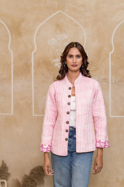 Violet Reversible Quilted Jacket-NVQJ620