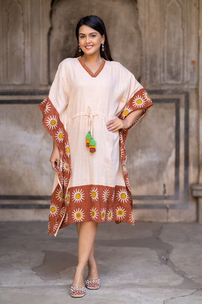 Handcrafted Knee Length Kaftan-NVK522