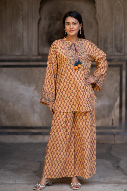 Flloral Booti Co-ord Set-NVCD35