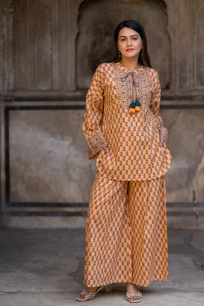 Flloral Booti Co-ord Set-NVCD35
