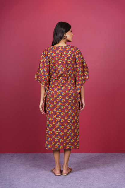 Red Blue Kaftan-NVK526