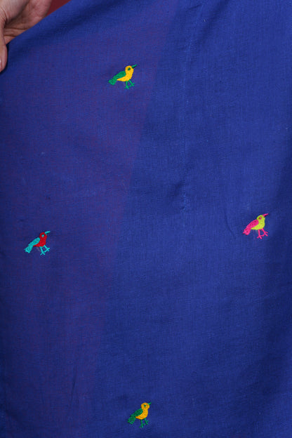 Blue Bird Embroidered Kaftan-NVK533