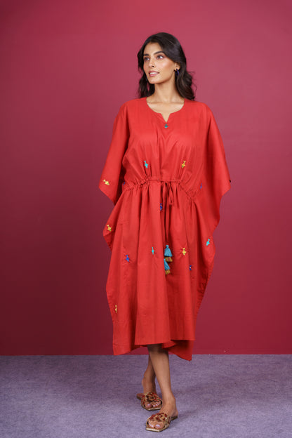 Organic Cotton Embroidered Kaftan-NVK531