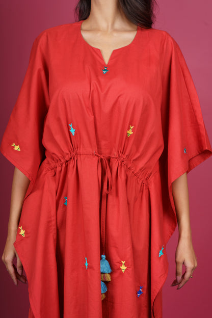 Organic Cotton Embroidered Kaftan-NVK531