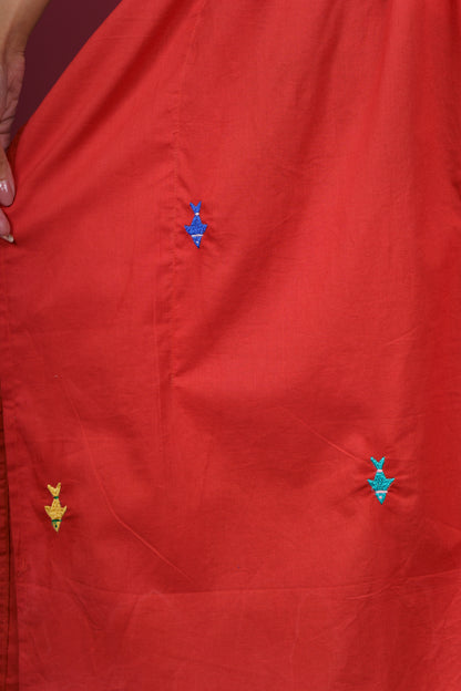 Organic Cotton Embroidered Kaftan-NVK531