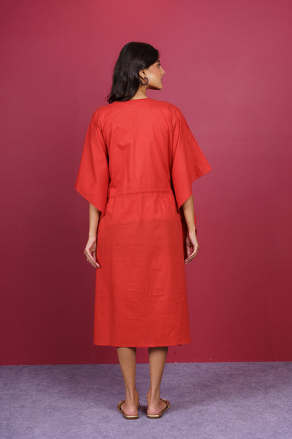 Organic Cotton Embroidered Kaftan-NVK531