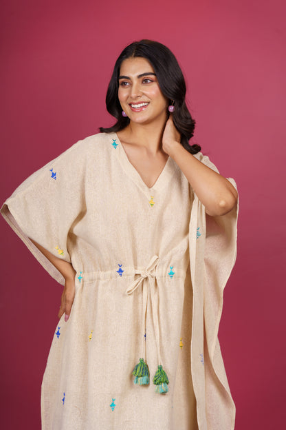 Fish Embroidered Kaftan-NVK534