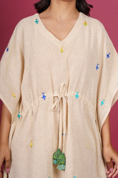 Fish Embroidered Kaftan-NVK534