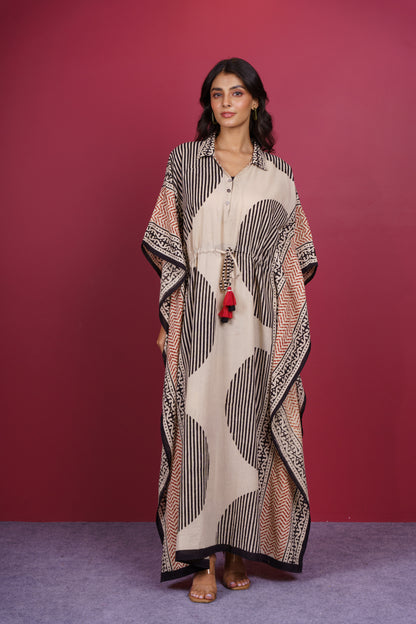 Bagru Long Kaftan-NVK538