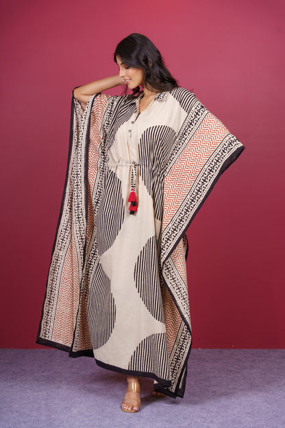 Bagru Long Kaftan-NVK538