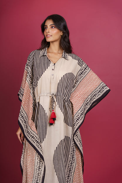 Bagru Long Kaftan-NVK538