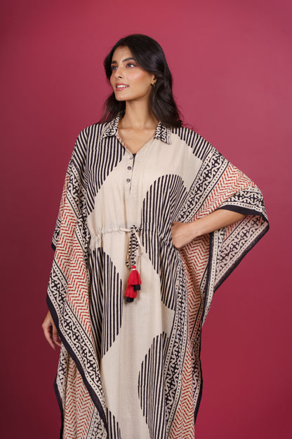 Bagru Long Kaftan-NVK538