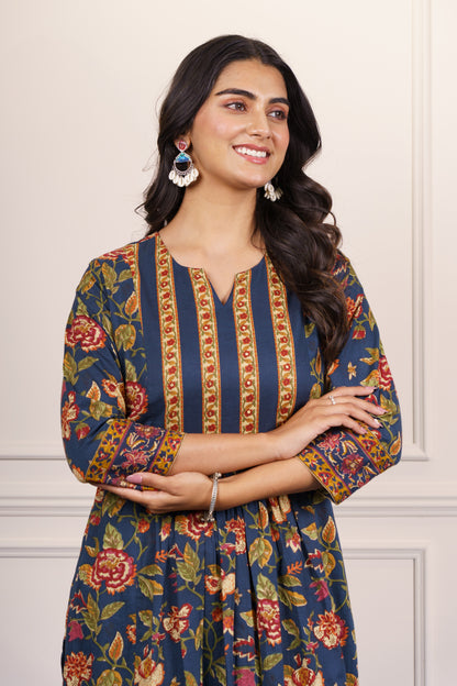 Floral Printed Cotton kurta-KS787