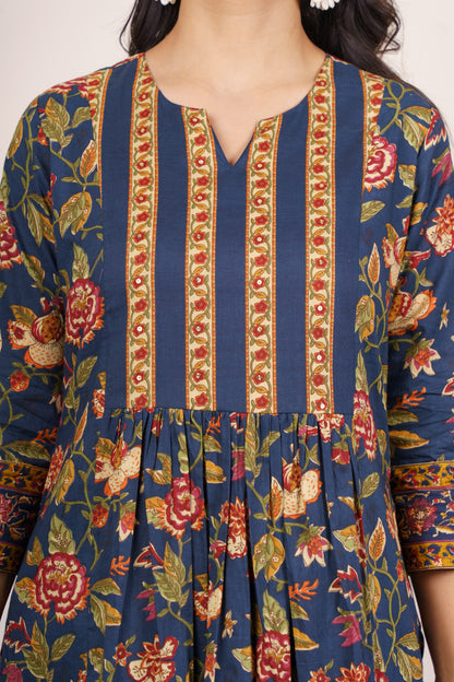 Floral Printed Cotton kurta-KS787