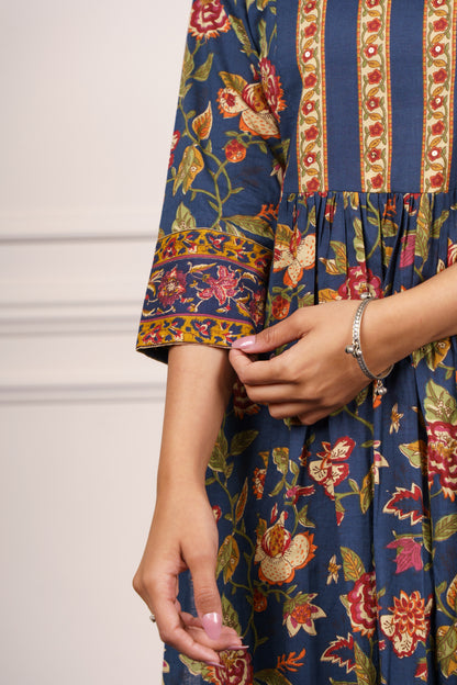Floral Printed Cotton kurta-KS787