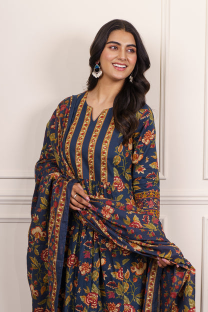Floral Printed Cotton kurta-KS787
