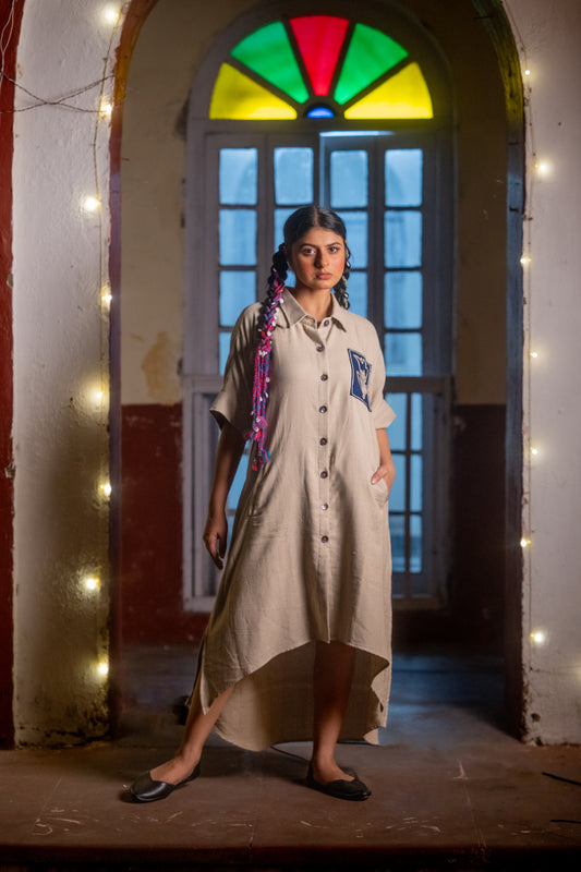 Handloom Khari Embroidered Kaftan - NVK556