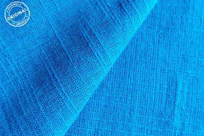 Royal Blue Slub Cotton Material for Dressmaking, Craft & Decor Fabric HF6416