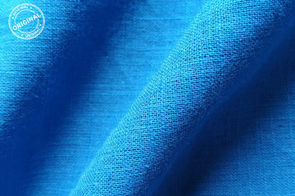 Royal Blue Slub Cotton Material for Dressmaking, Craft & Decor Fabric HF6416