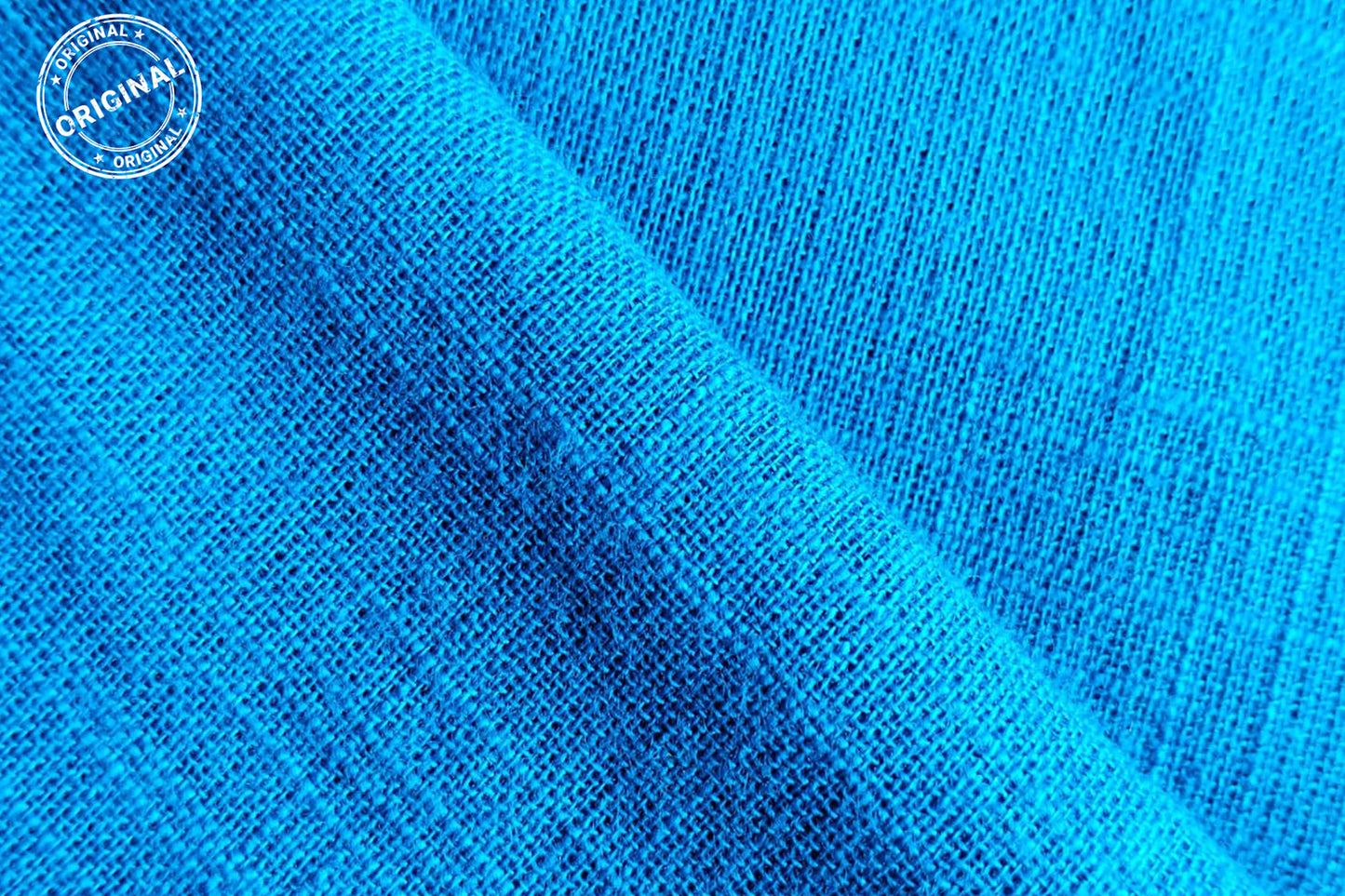 Royal Blue Slub Cotton Material for Dressmaking, Craft & Decor Fabric HF6416