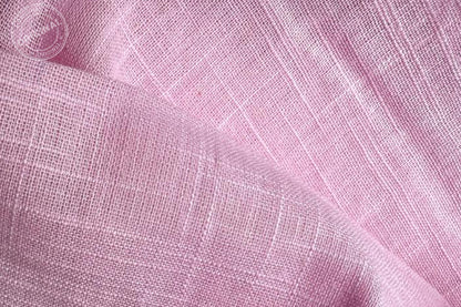 Pink Slub Cotton Material for Dressmaking, Craft & Decor Fabric HF6417